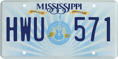 MS license plate HWU571