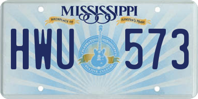 MS license plate HWU573