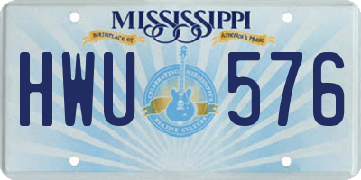 MS license plate HWU576