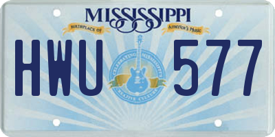 MS license plate HWU577