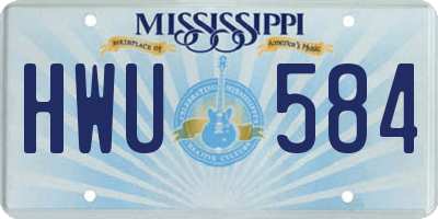MS license plate HWU584