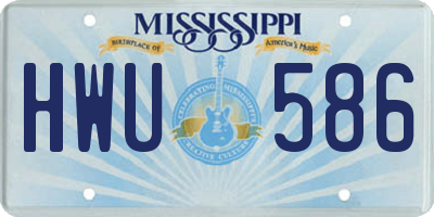 MS license plate HWU586