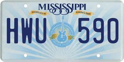 MS license plate HWU590