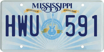MS license plate HWU591