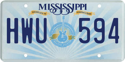 MS license plate HWU594