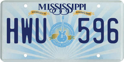 MS license plate HWU596