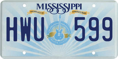 MS license plate HWU599