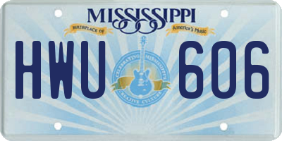 MS license plate HWU606