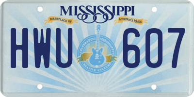 MS license plate HWU607