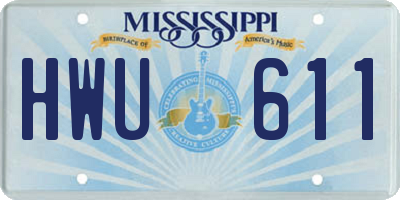 MS license plate HWU611