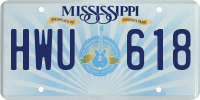 MS license plate HWU618