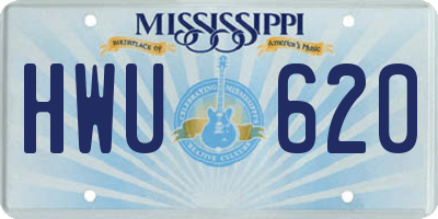 MS license plate HWU620