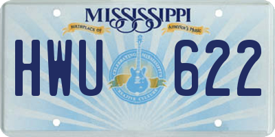 MS license plate HWU622