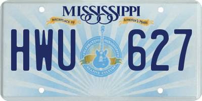 MS license plate HWU627