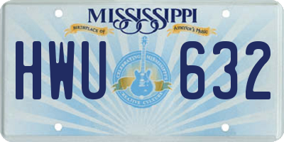 MS license plate HWU632