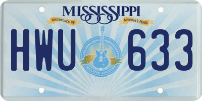 MS license plate HWU633