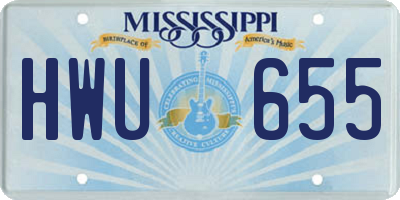 MS license plate HWU655