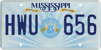 MS license plate HWU656