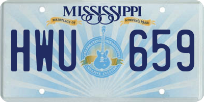 MS license plate HWU659