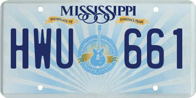 MS license plate HWU661