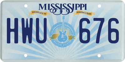 MS license plate HWU676