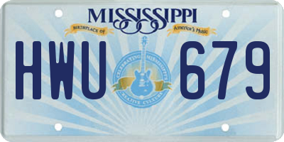 MS license plate HWU679
