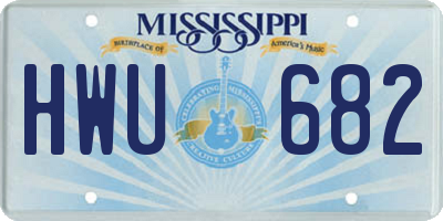 MS license plate HWU682