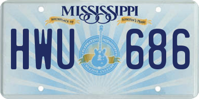 MS license plate HWU686