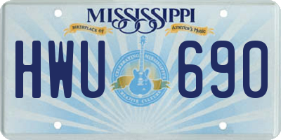 MS license plate HWU690