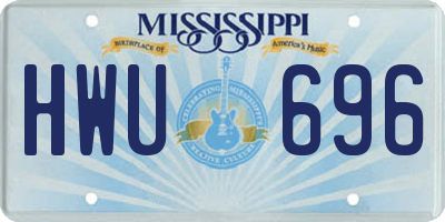 MS license plate HWU696