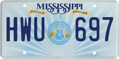 MS license plate HWU697