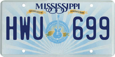 MS license plate HWU699