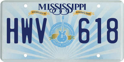 MS license plate HWV618