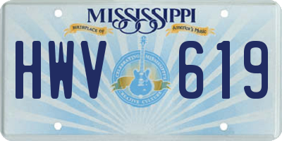 MS license plate HWV619