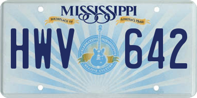 MS license plate HWV642