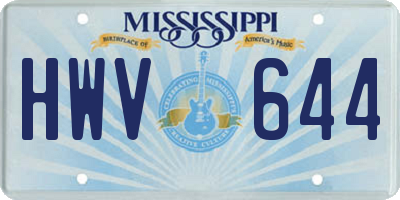 MS license plate HWV644