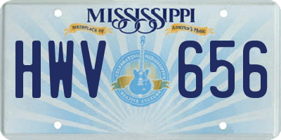 MS license plate HWV656
