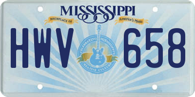 MS license plate HWV658