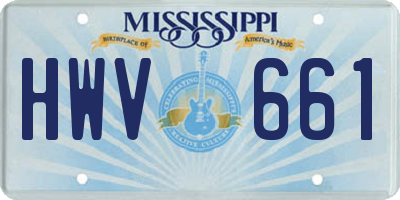 MS license plate HWV661