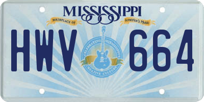 MS license plate HWV664