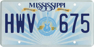 MS license plate HWV675