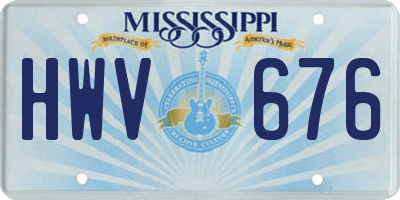 MS license plate HWV676
