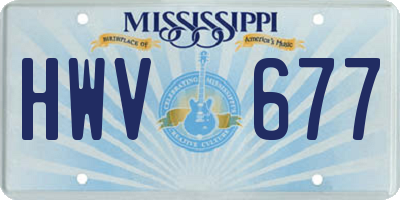 MS license plate HWV677