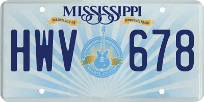 MS license plate HWV678