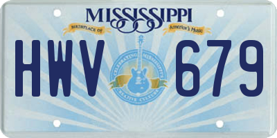 MS license plate HWV679