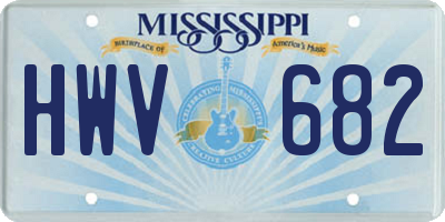 MS license plate HWV682