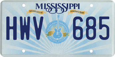 MS license plate HWV685
