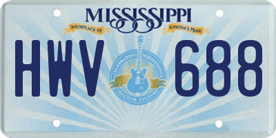 MS license plate HWV688
