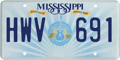 MS license plate HWV691