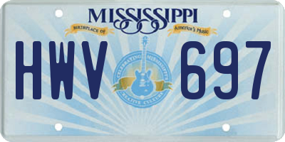 MS license plate HWV697